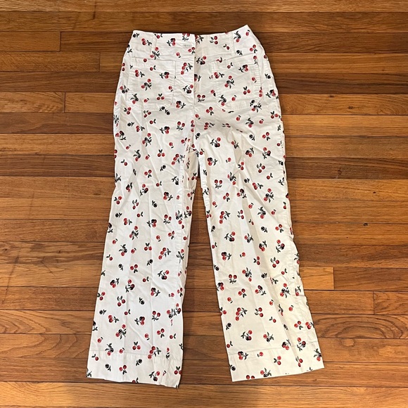 Nicole Miller Cherry Print Wide-Leg Pants - Picture 3 of 8